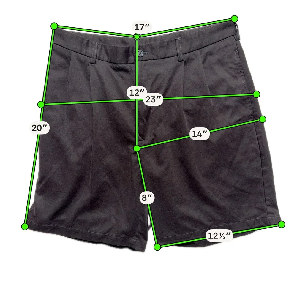 Tommy Armour Golf Shorts Mens 36 Black Pleated‎ Front Performance 3 Pockets